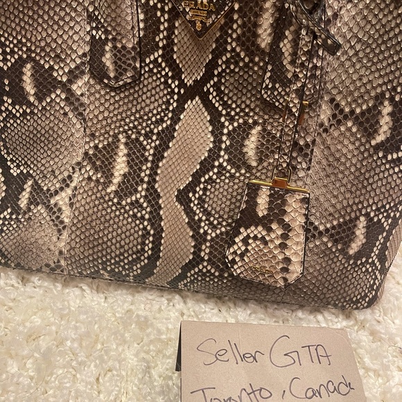 Prada python large double bag - Picture 8 of 11